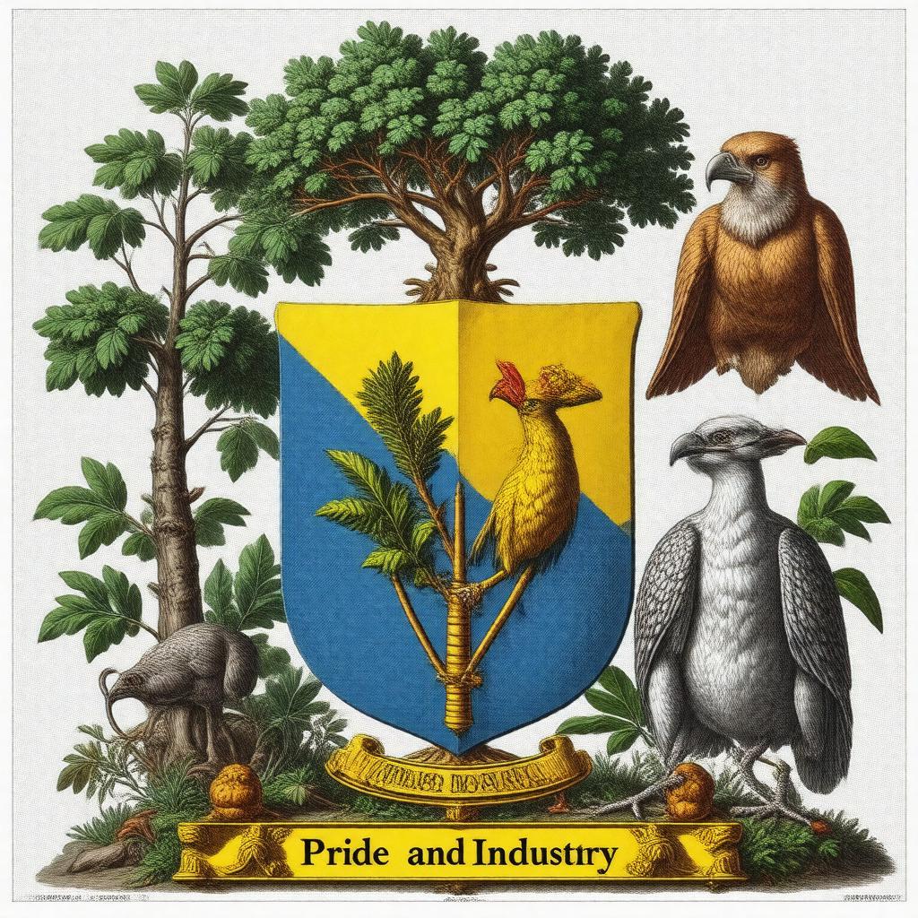 AI-created image of Barbados coat of arms