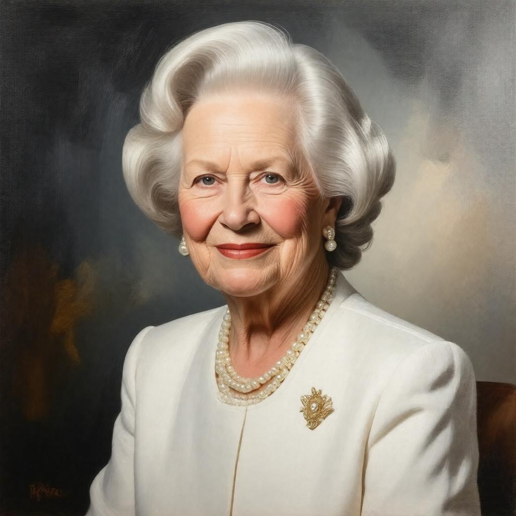 AI-created image of Barbara Bush