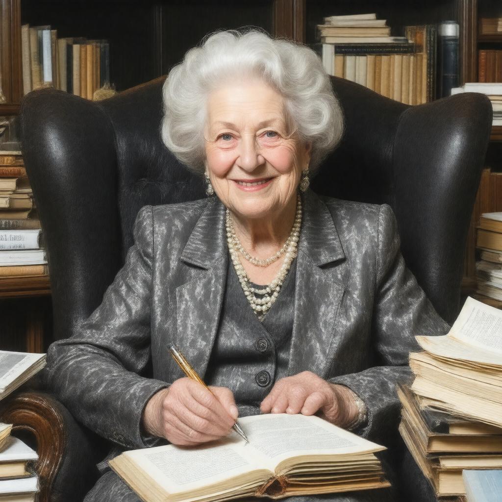 AI-created image of Barbara Cartland