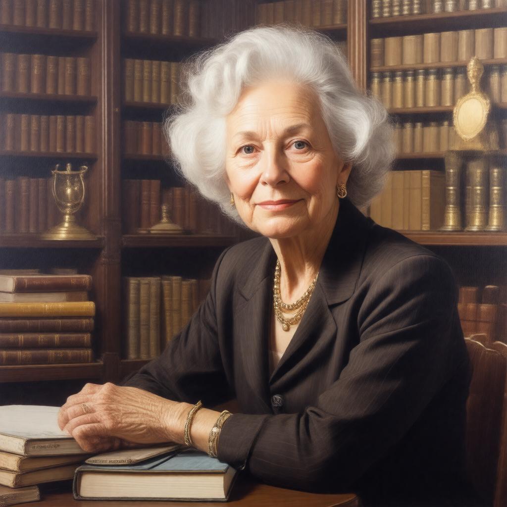 AI-created image of Barbara Tuchman