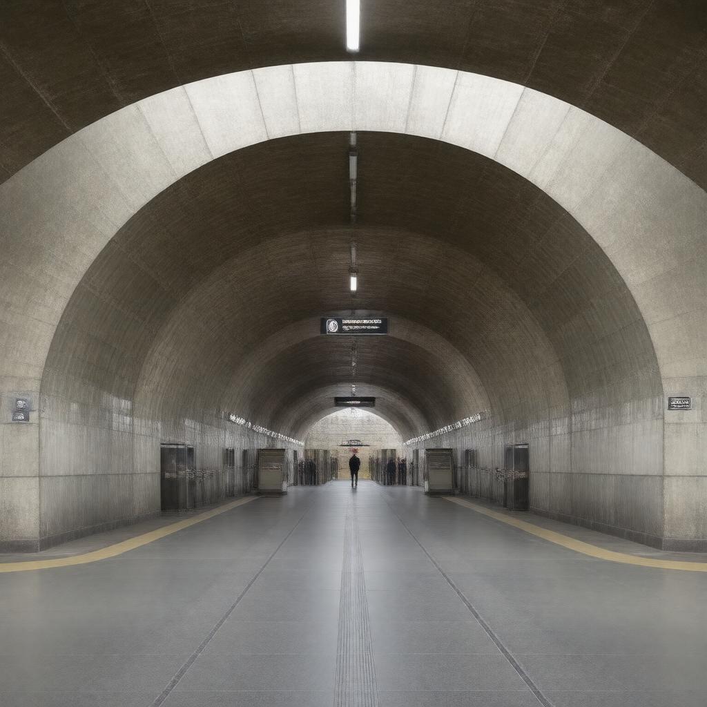 AI-created image of Barbican station