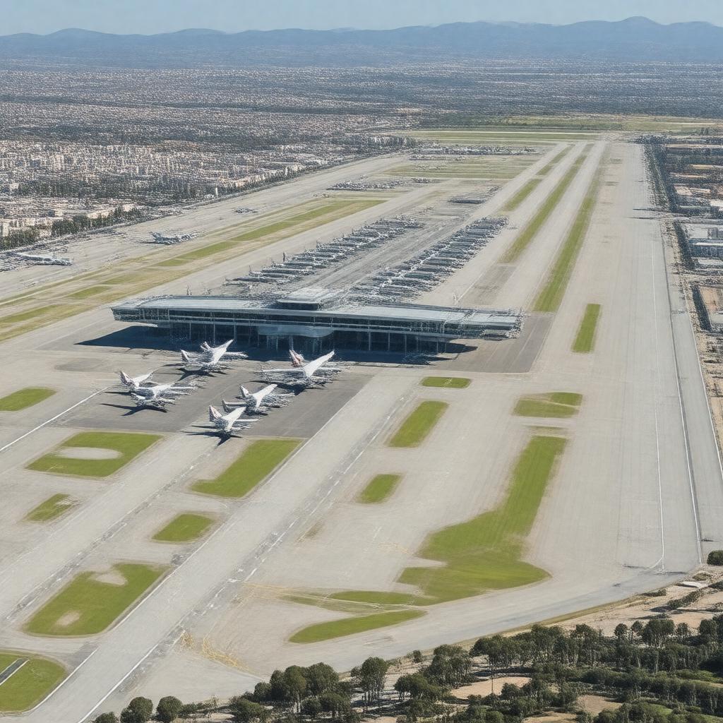 AI-created image of Barcelona Airport