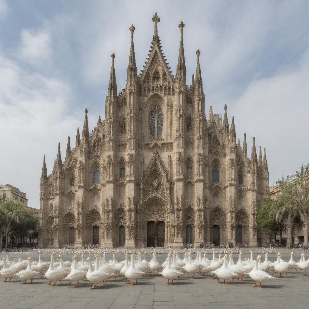 AI-created image of Barcelona Cathedral