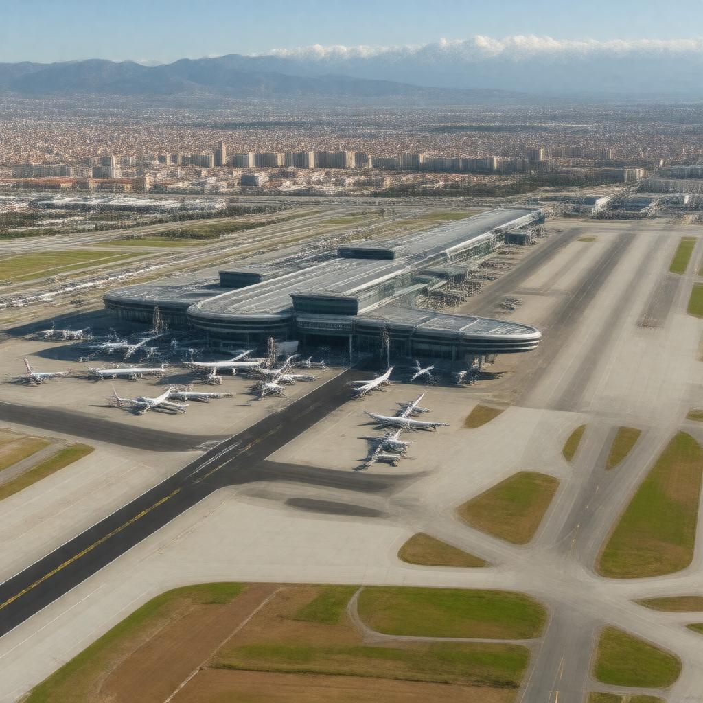 AI-created image of Barcelona El Prat Airport