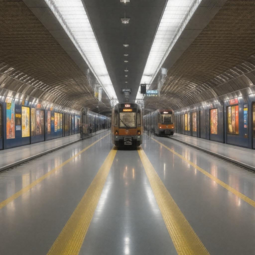 AI-created image of Barcelona Metro