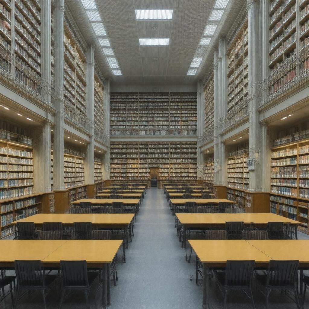 AI-created image of Barnard Library and Academic Information Services