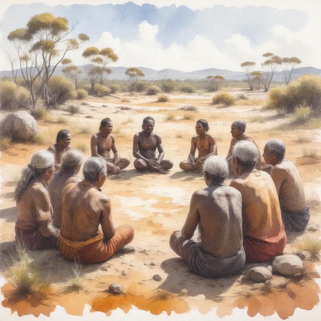 AI-created image of Barngarla people