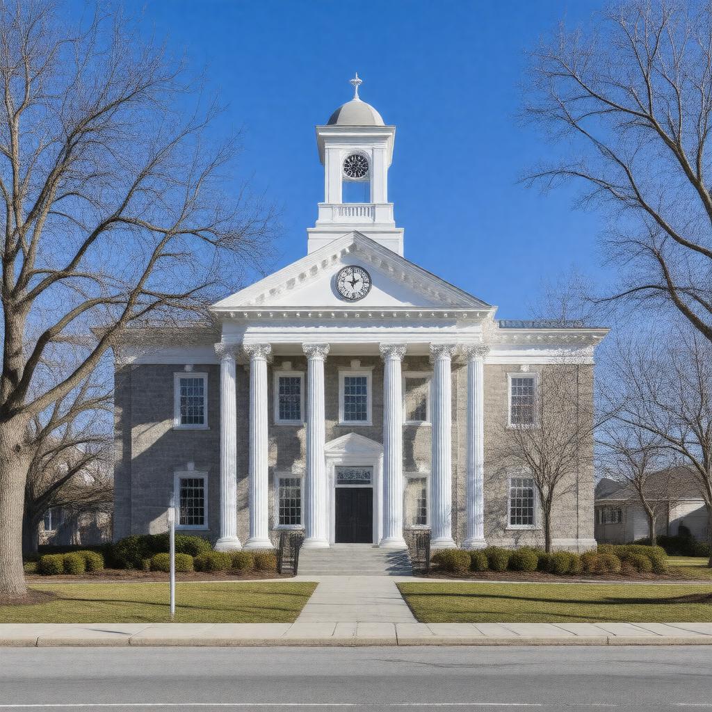 Click to view larger image AI-created image of Barnstable County Courthouse