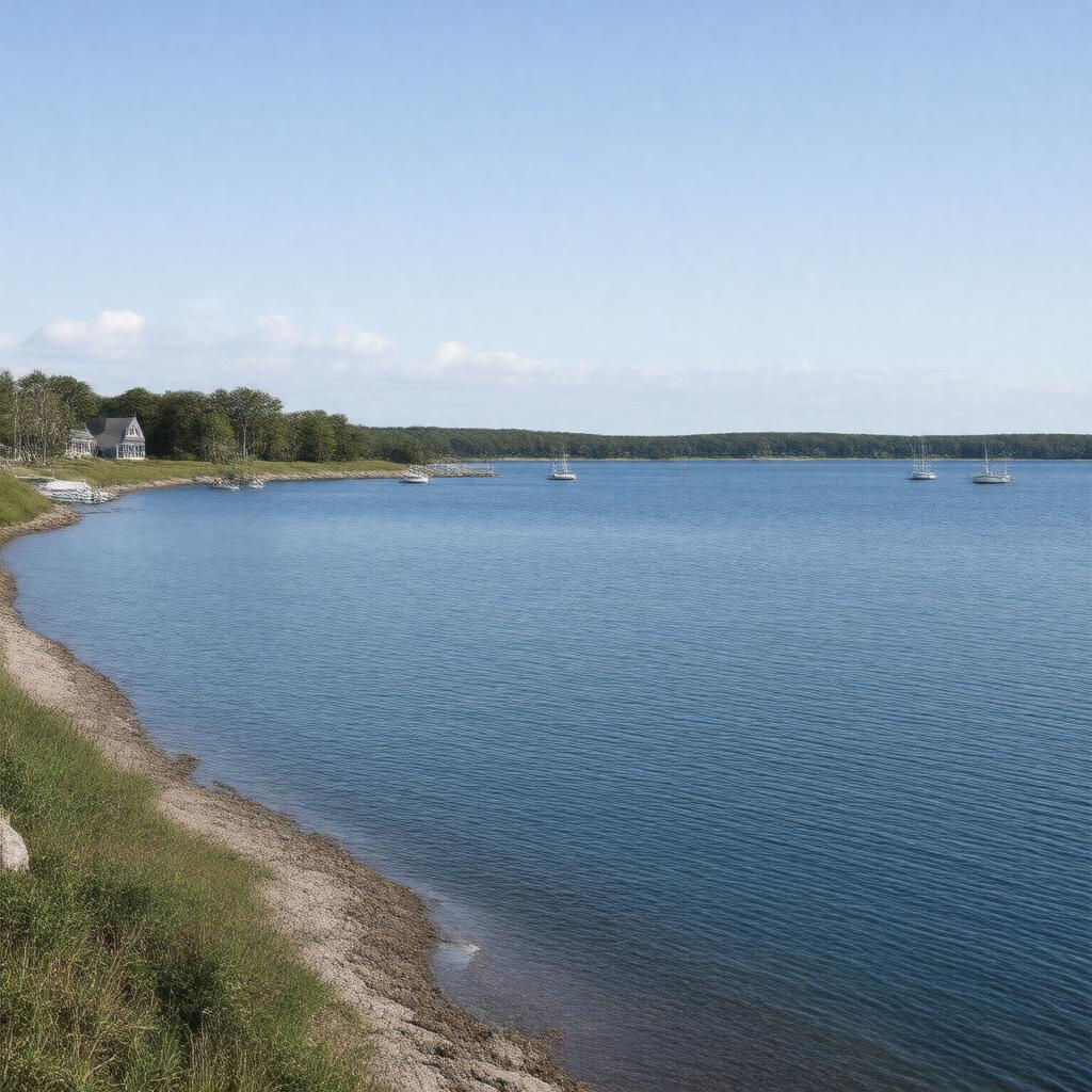 Click to view larger image AI-created image of Barnstable Harbor