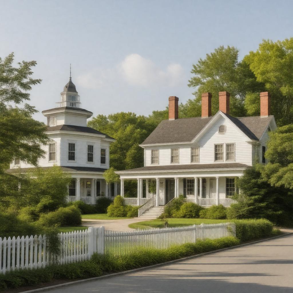 AI-created image of Barnstable Village Historic District