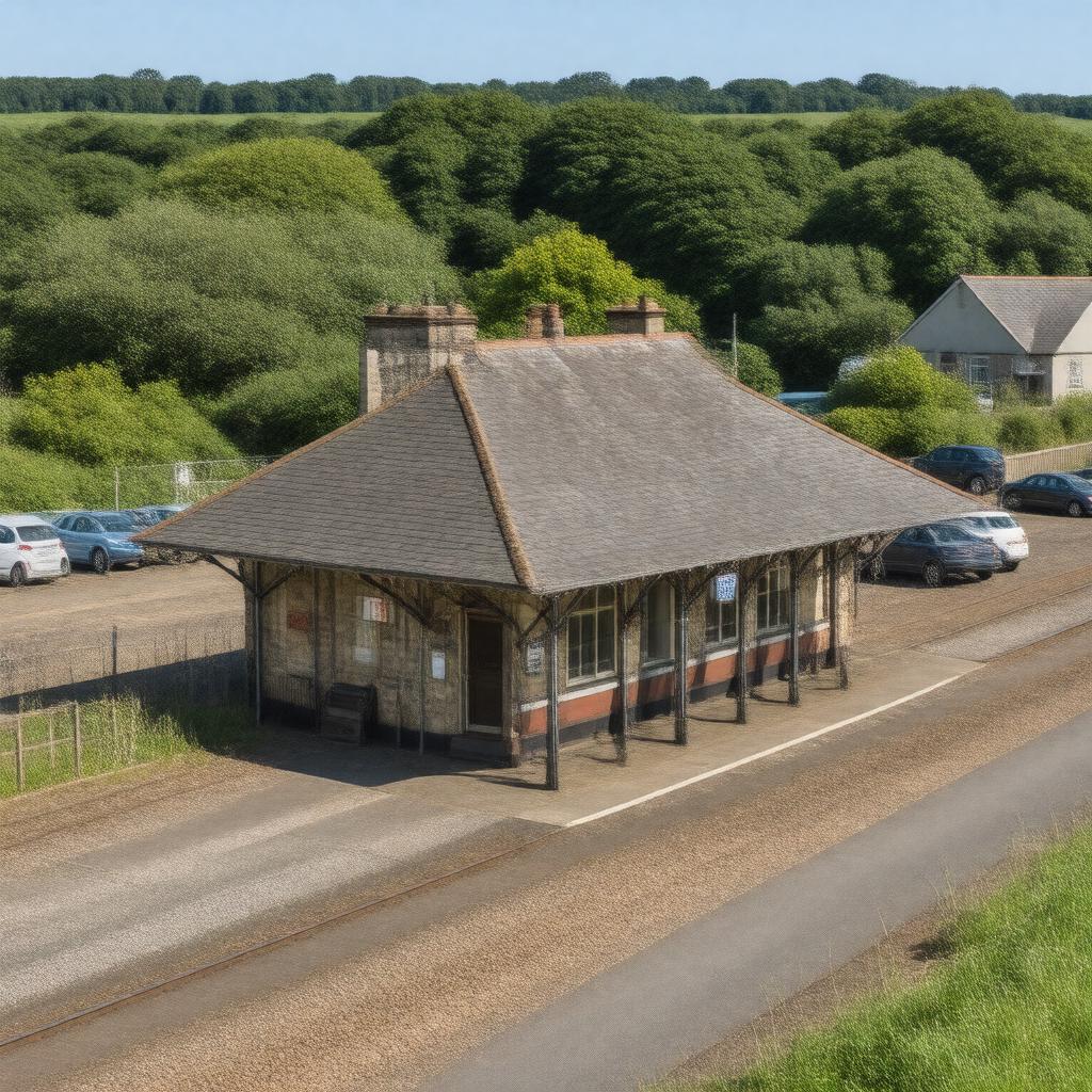 AI-created image of Barnstaple railway station