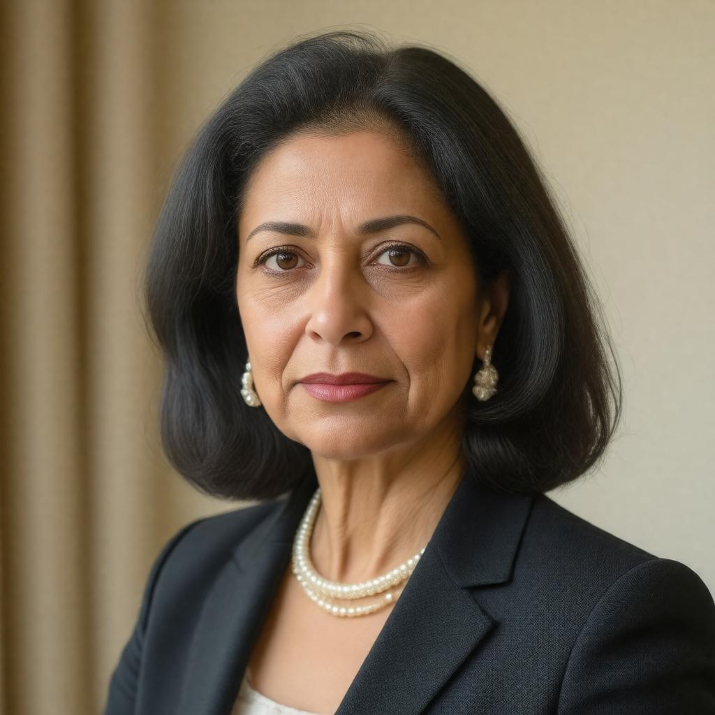 AI-created image of Baroness Minouche Shafik