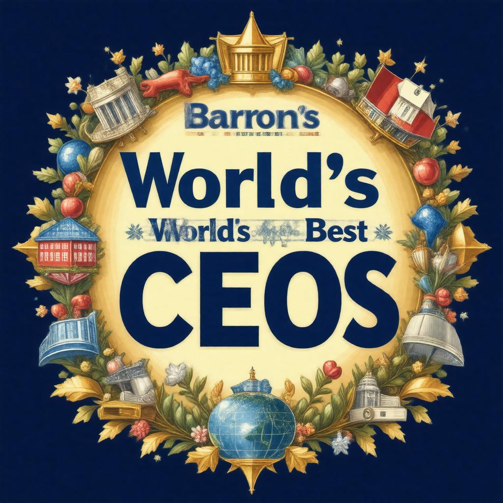 Click to view larger image AI-created image of Barron's World's Best CEOs