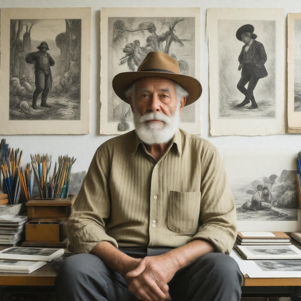 AI-created image of Barry Moser