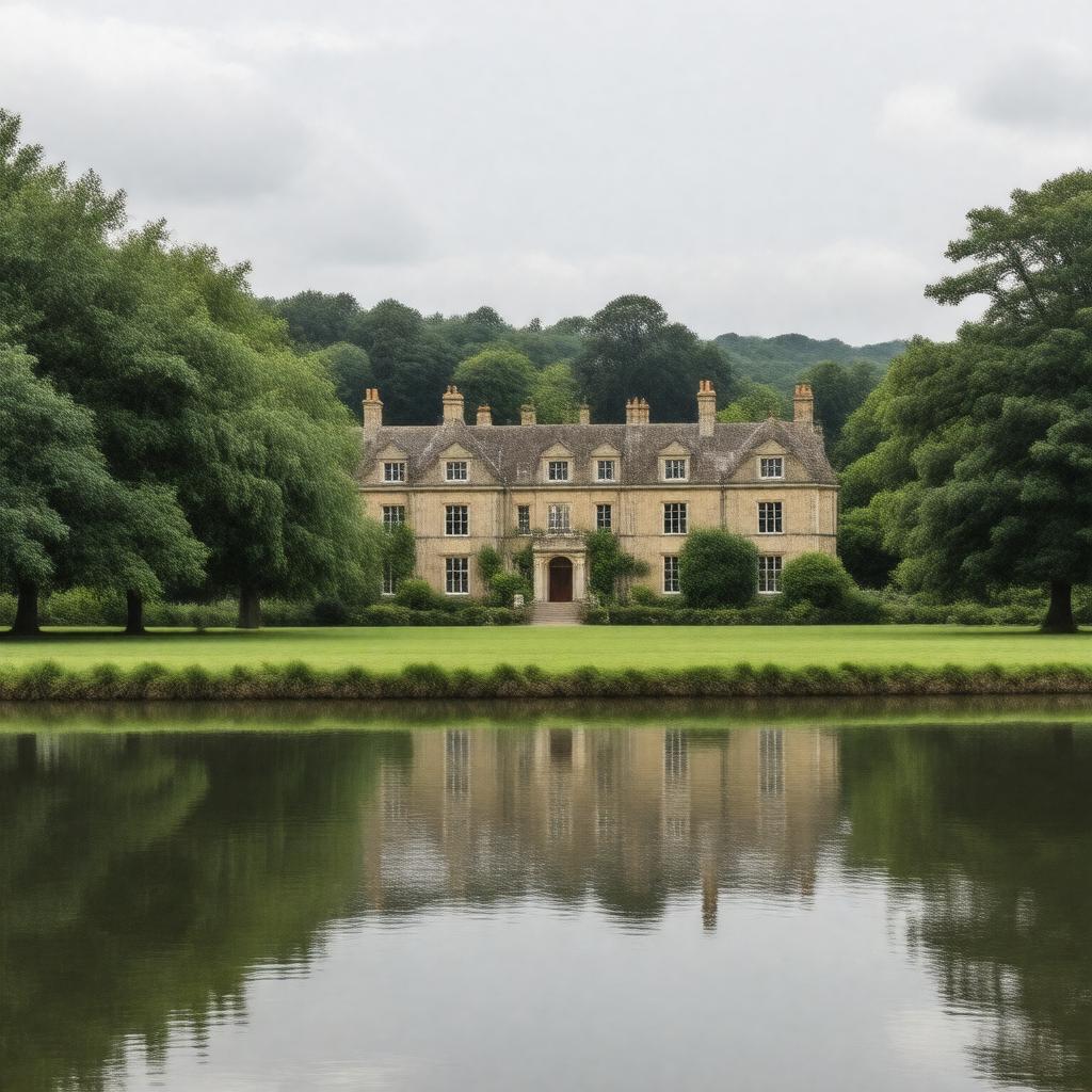 AI-created image of Barton Court, Berkshire, England