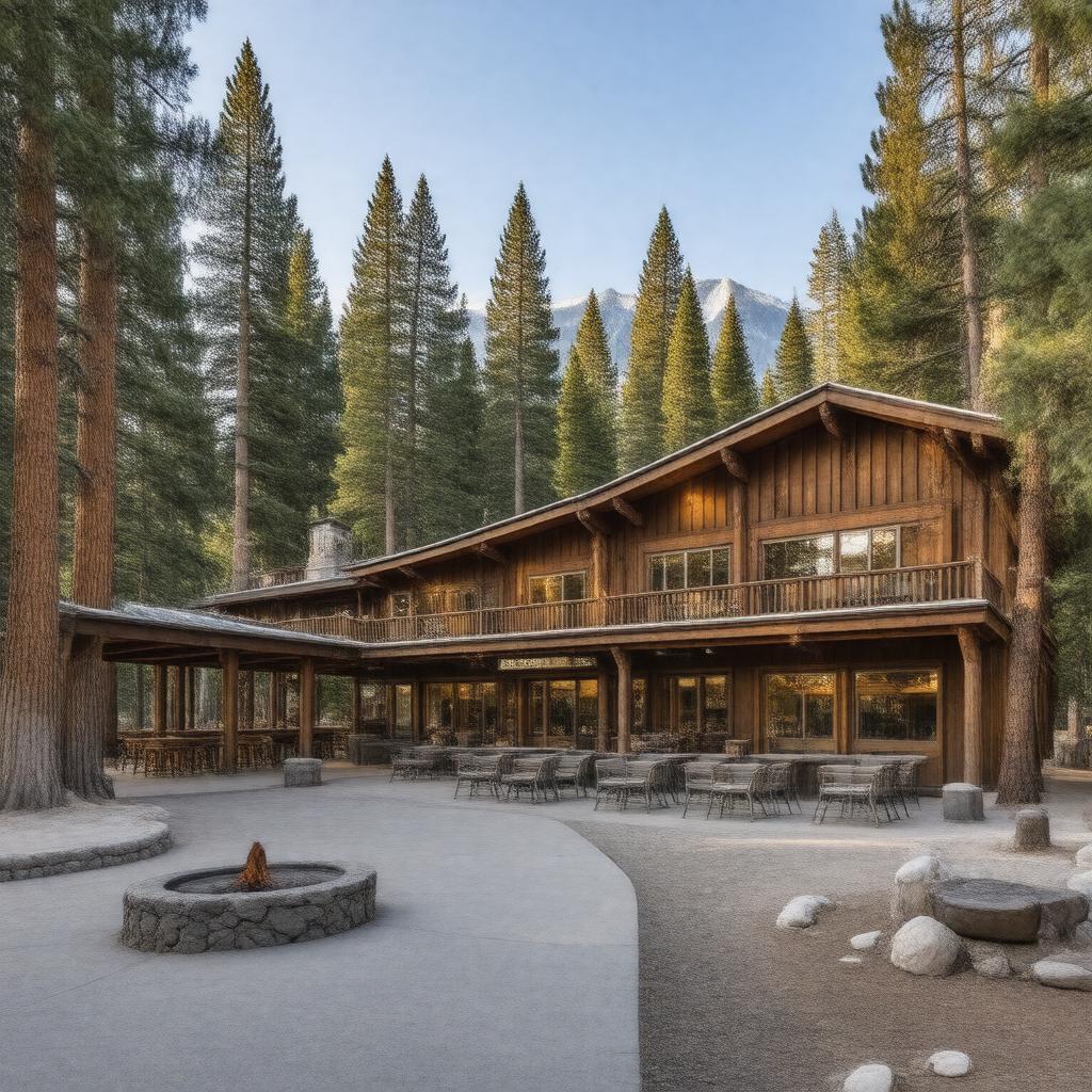 Click to view larger image AI-created image of Basecamp South Lake Tahoe