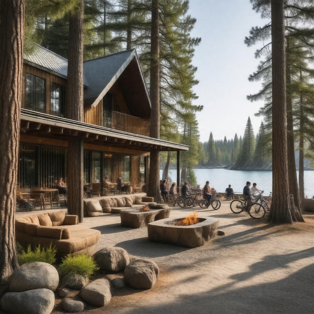 Click to view larger image AI-created image of Basecamp Tahoe City