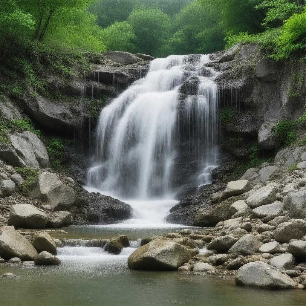 AI-created image of Bash Bish Falls State Park