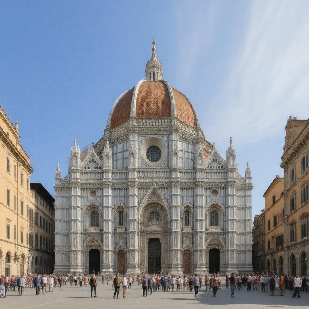 AI-created image of Basilica of Santa Croce, Florence