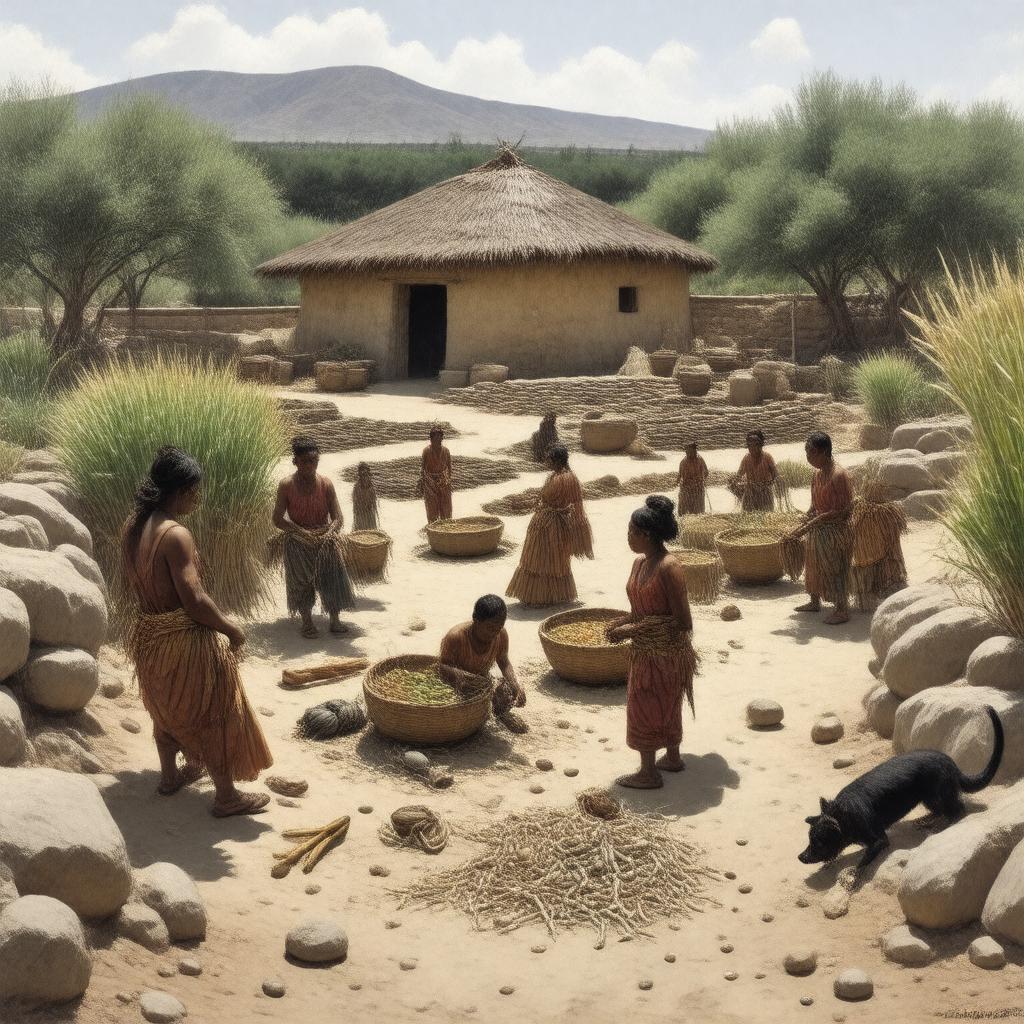 AI-created image of Basketmaker III (AD 500–750)