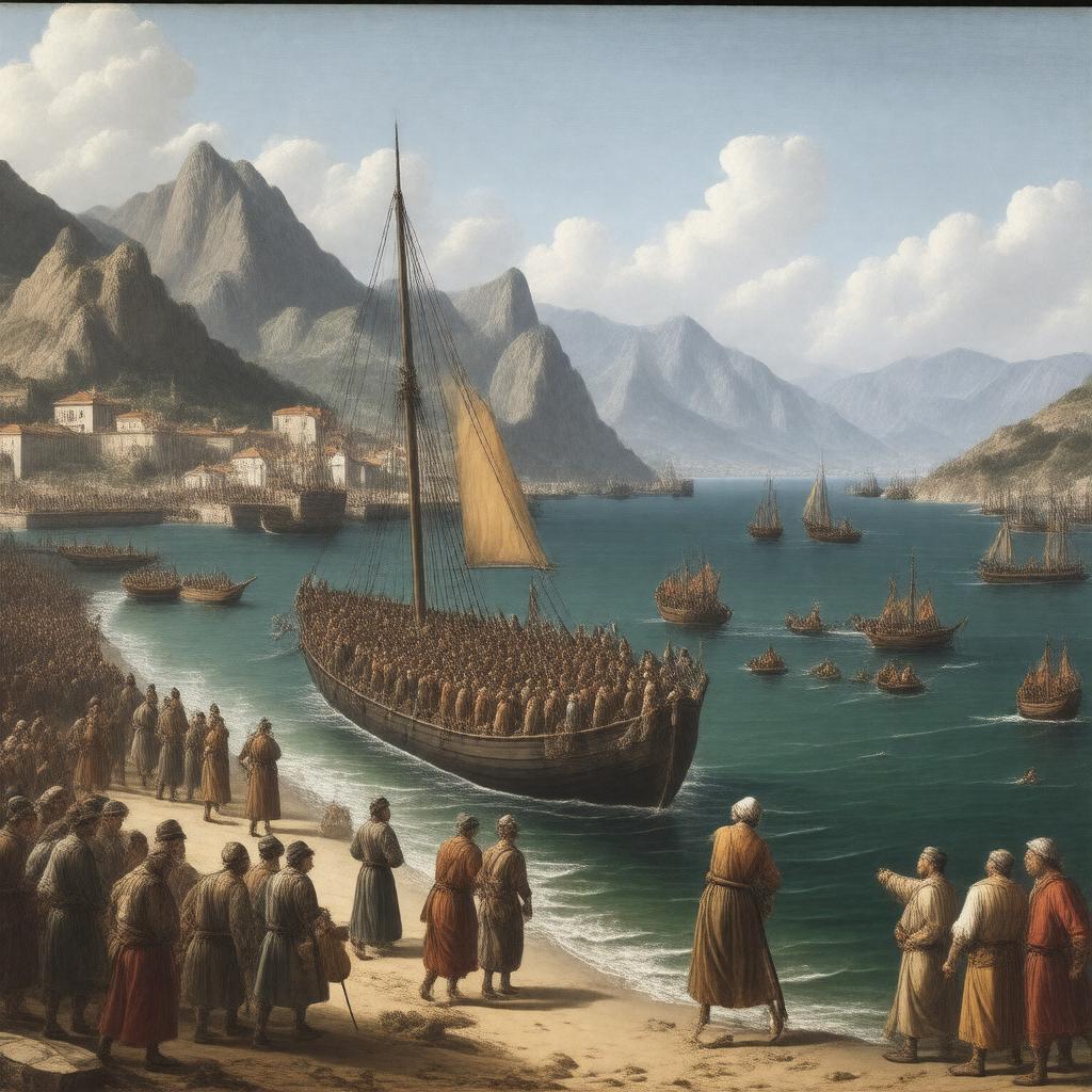 AI-created image of Basque whalers