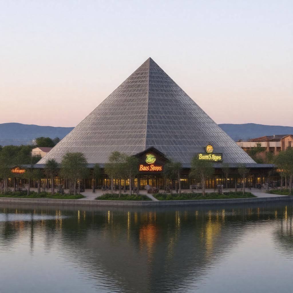 AI-created image of Bass Pro Shops at the Pyramid