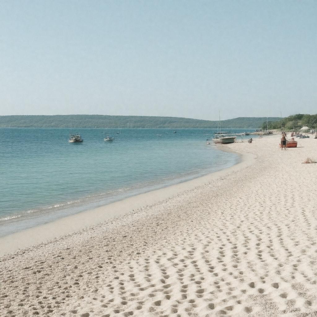 Click to view larger image AI-created image of Bass River Beach