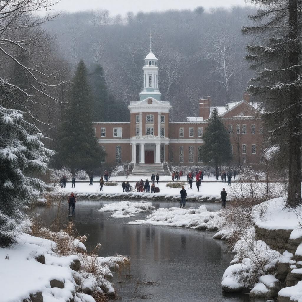 AI-created image of Bates College