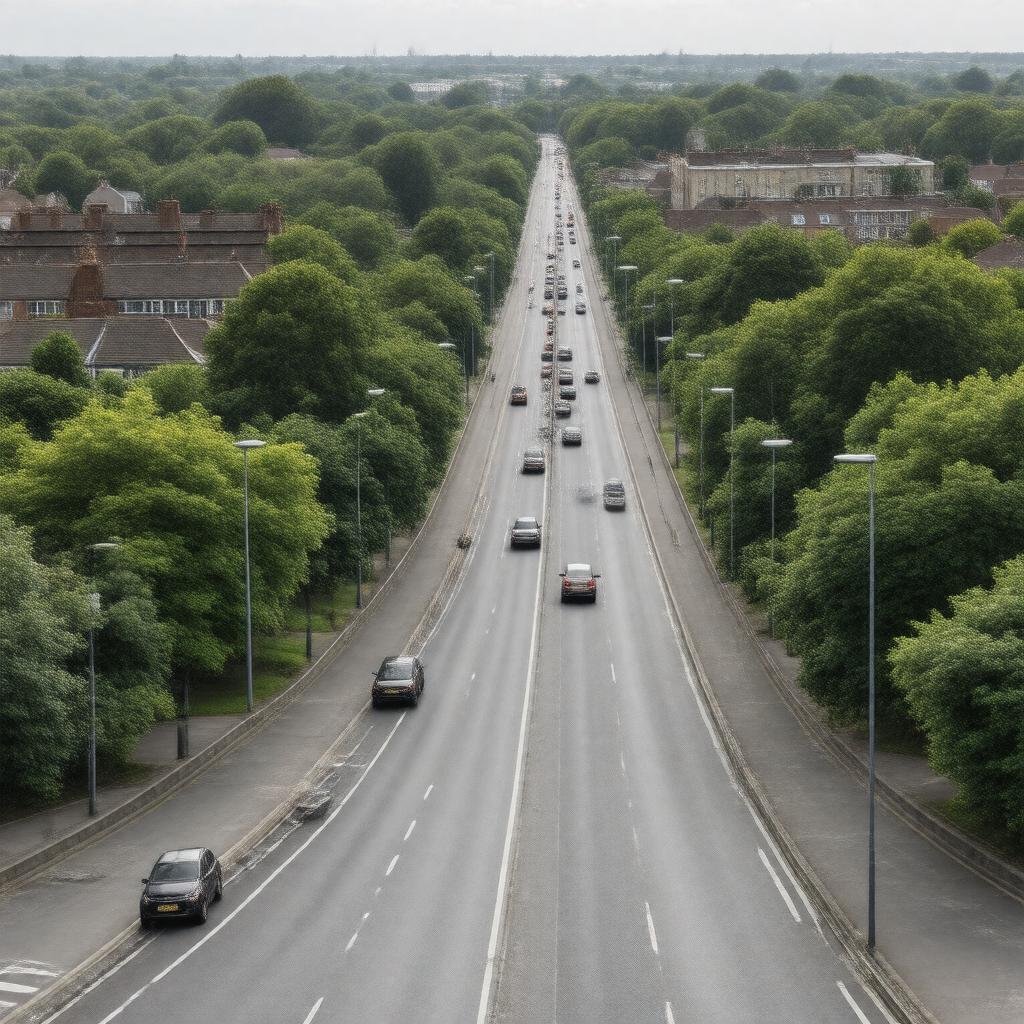 AI-created image of Bath Road, Hounslow, London