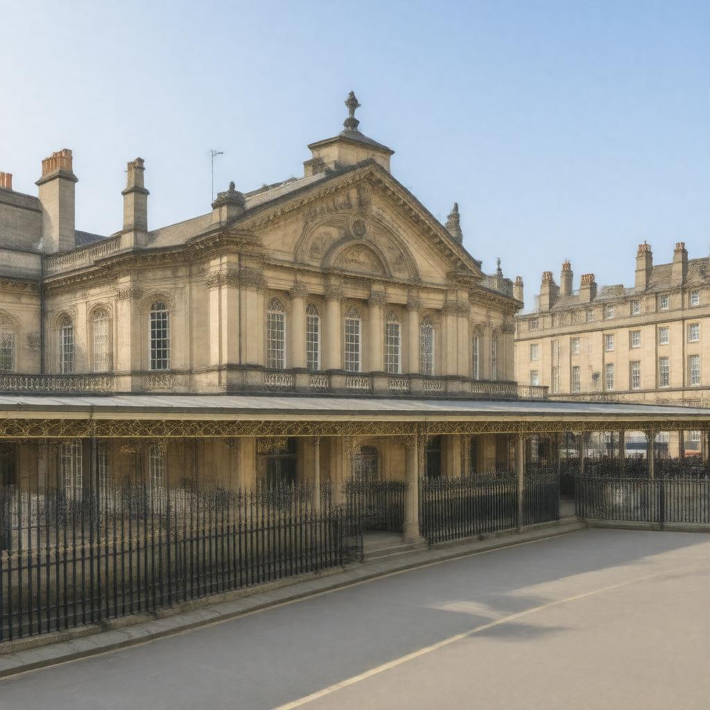 AI-created image of Bath Spa railway station