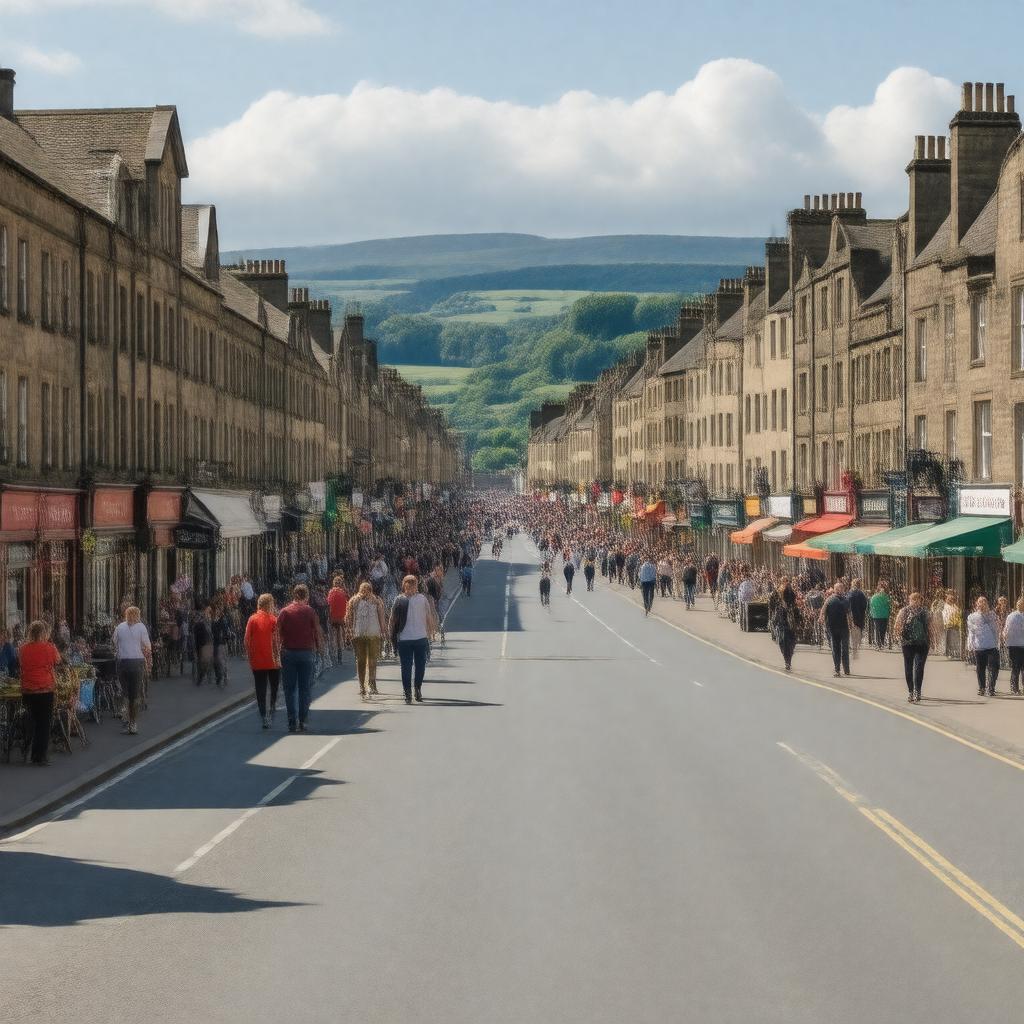 AI-created image of Bathgate, West Lothian, Scotland