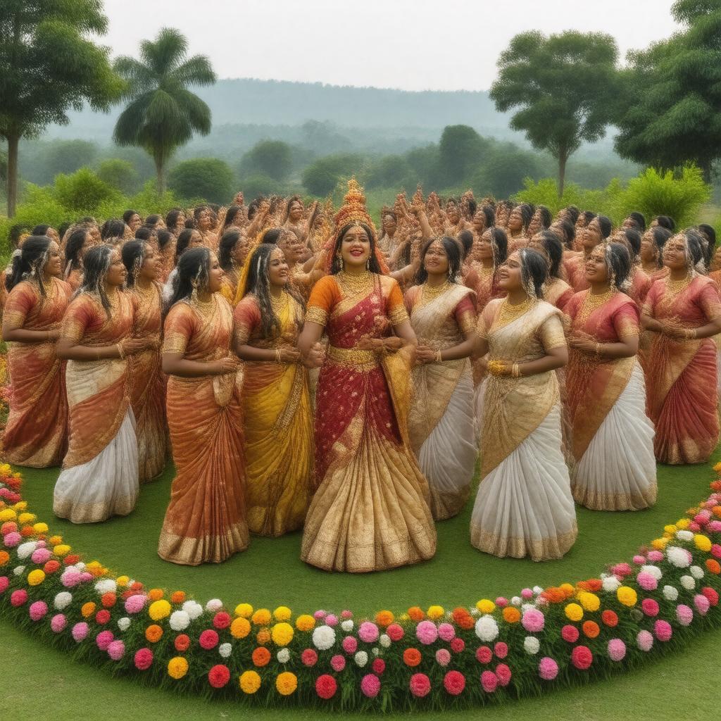 Click to view larger image AI-created image of Bathukamma