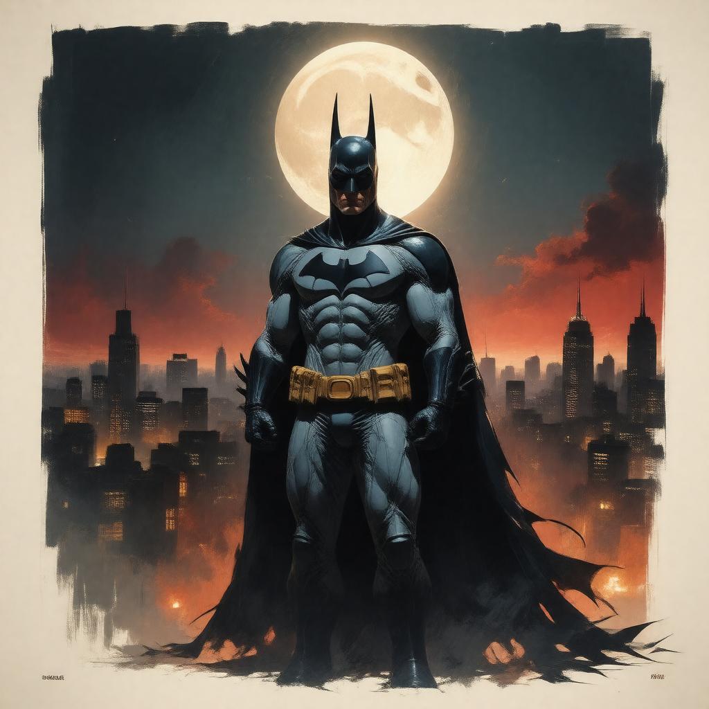 AI-created image of Batman (comic book series)
