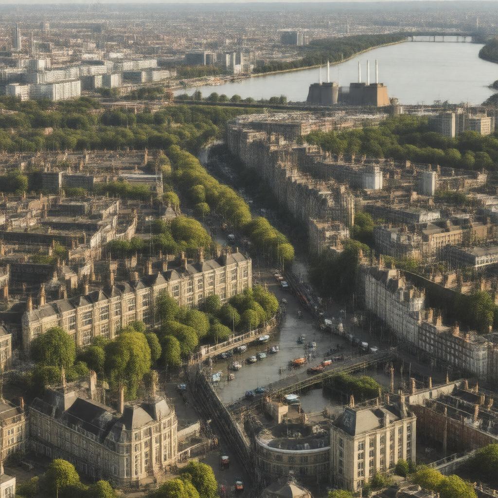 Click to view larger image AI-created image of Battersea, London, England