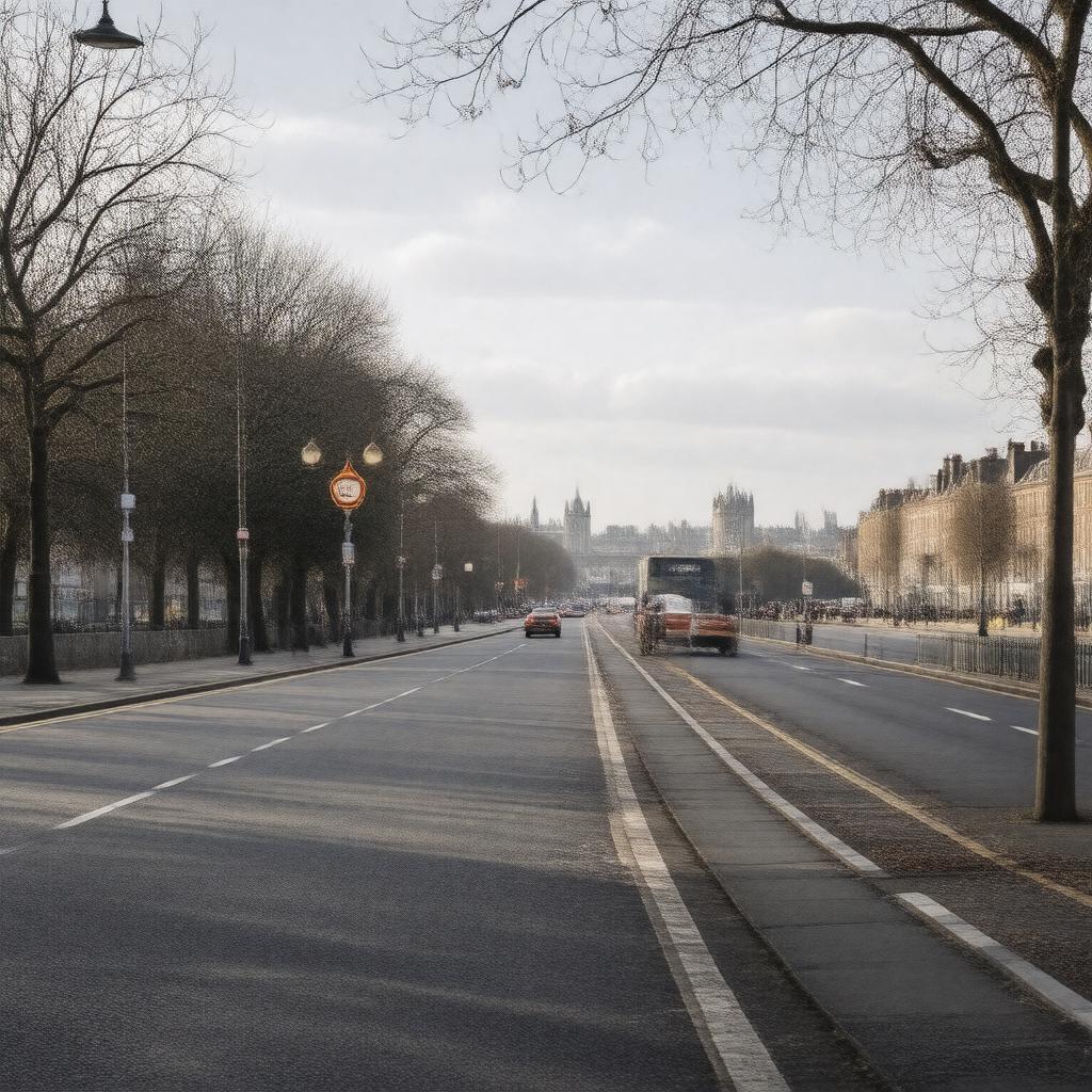 AI-created image of Battersea Park Road