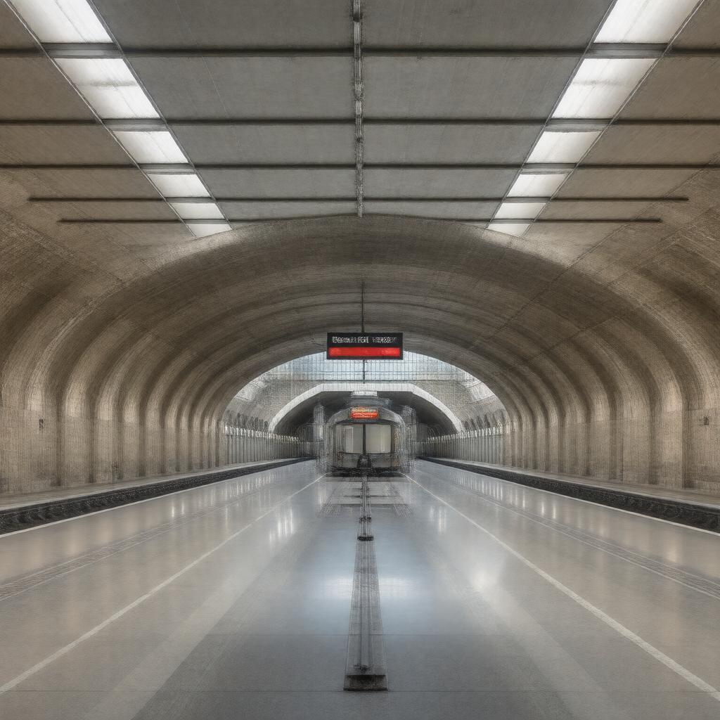 AI-created image of Battersea Power Station tube station