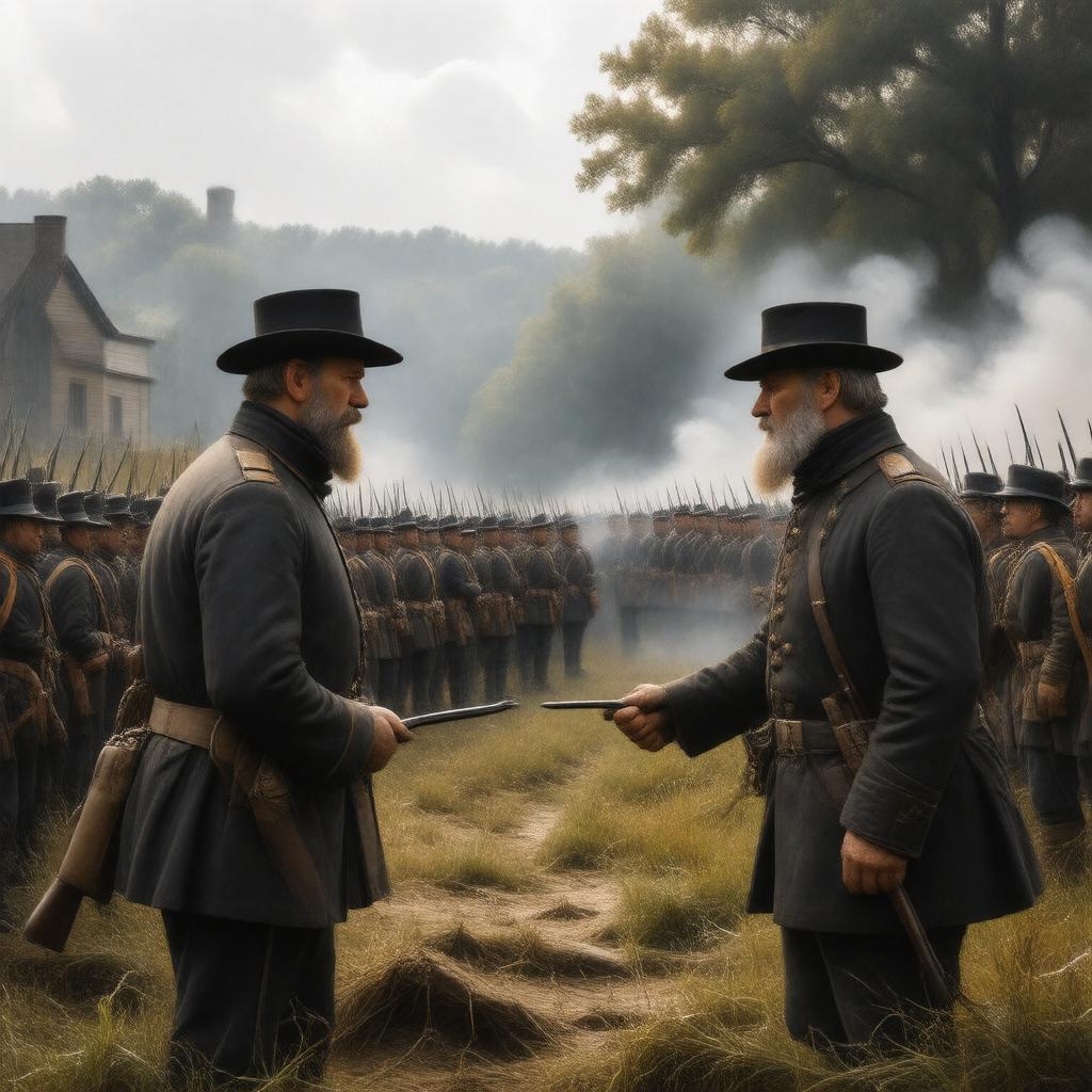 AI-created image of Battle of Appomattox Court House