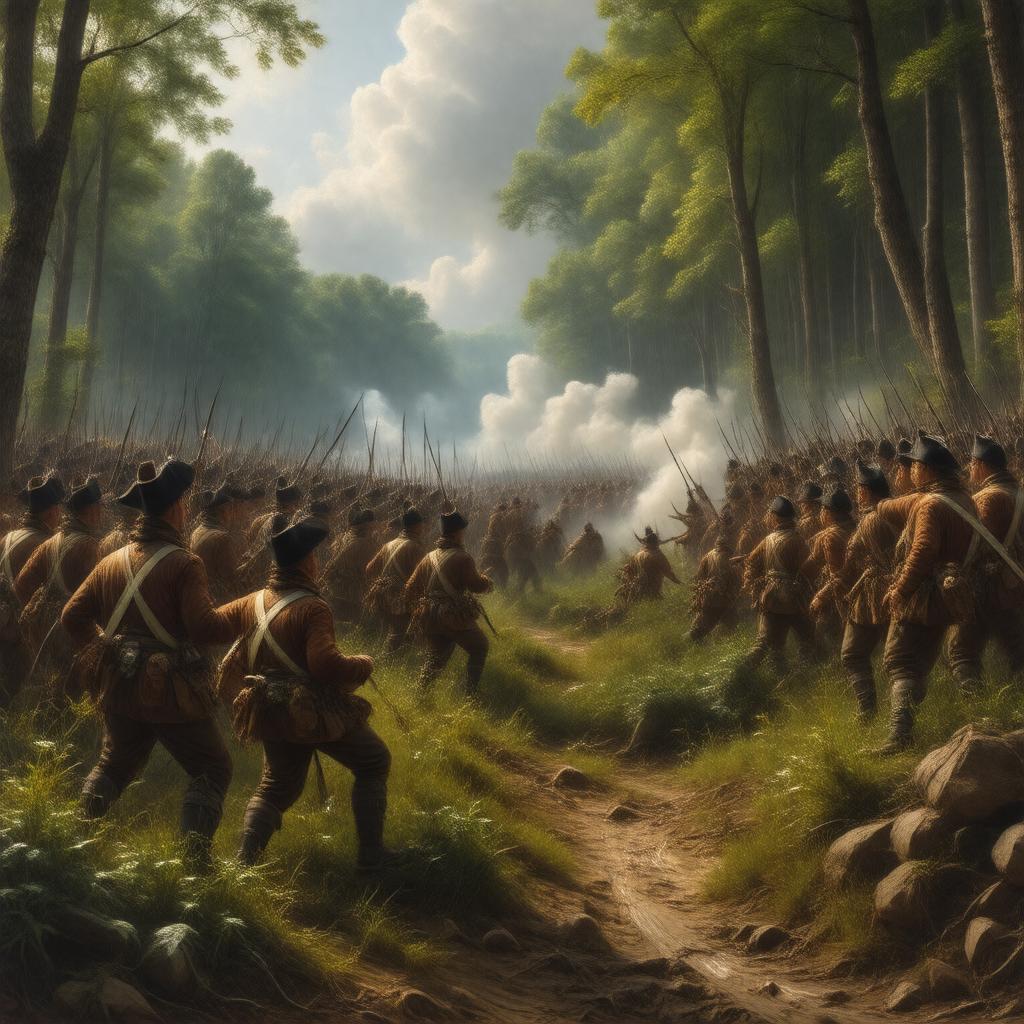 Click to view larger image AI-created image of Battle of Bennington