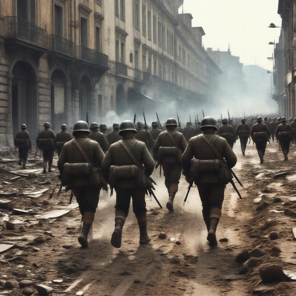 AI-created image of Battle of Bologna (1945)