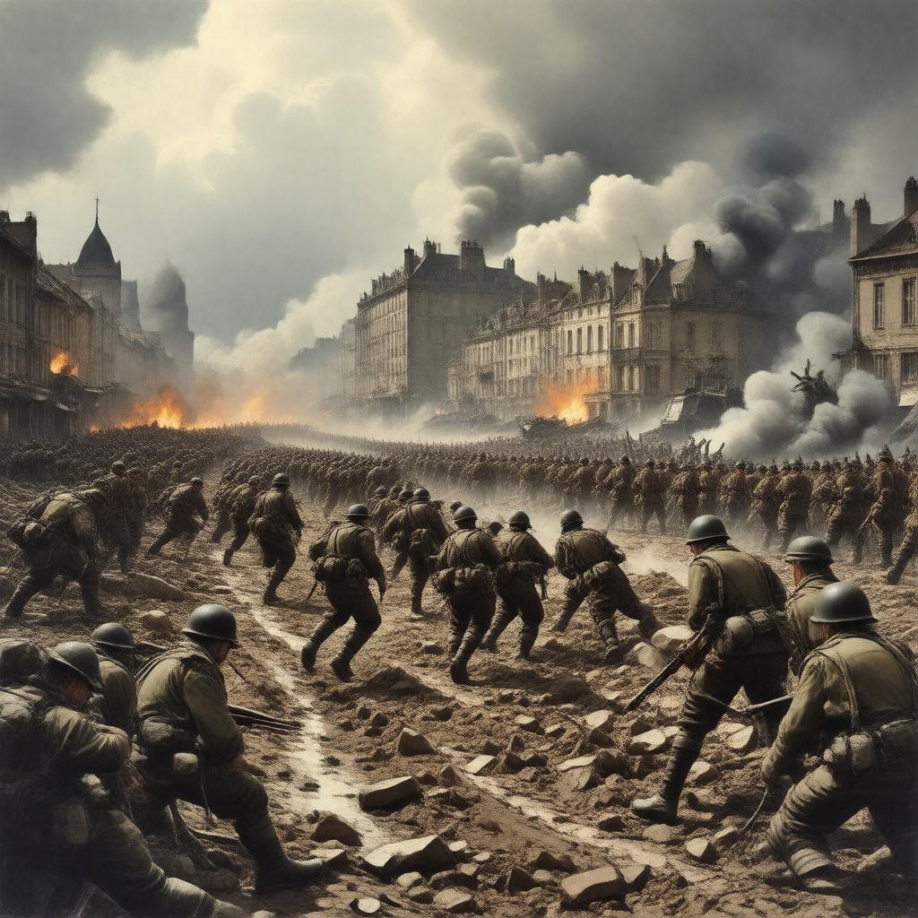 AI-created image of Battle of Brest (1944)