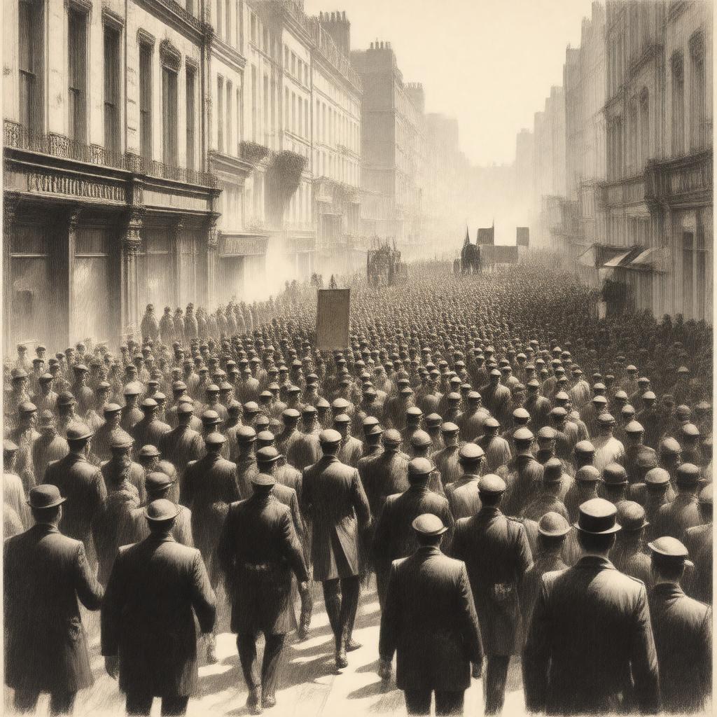 AI-created image of Battle of Cable Street