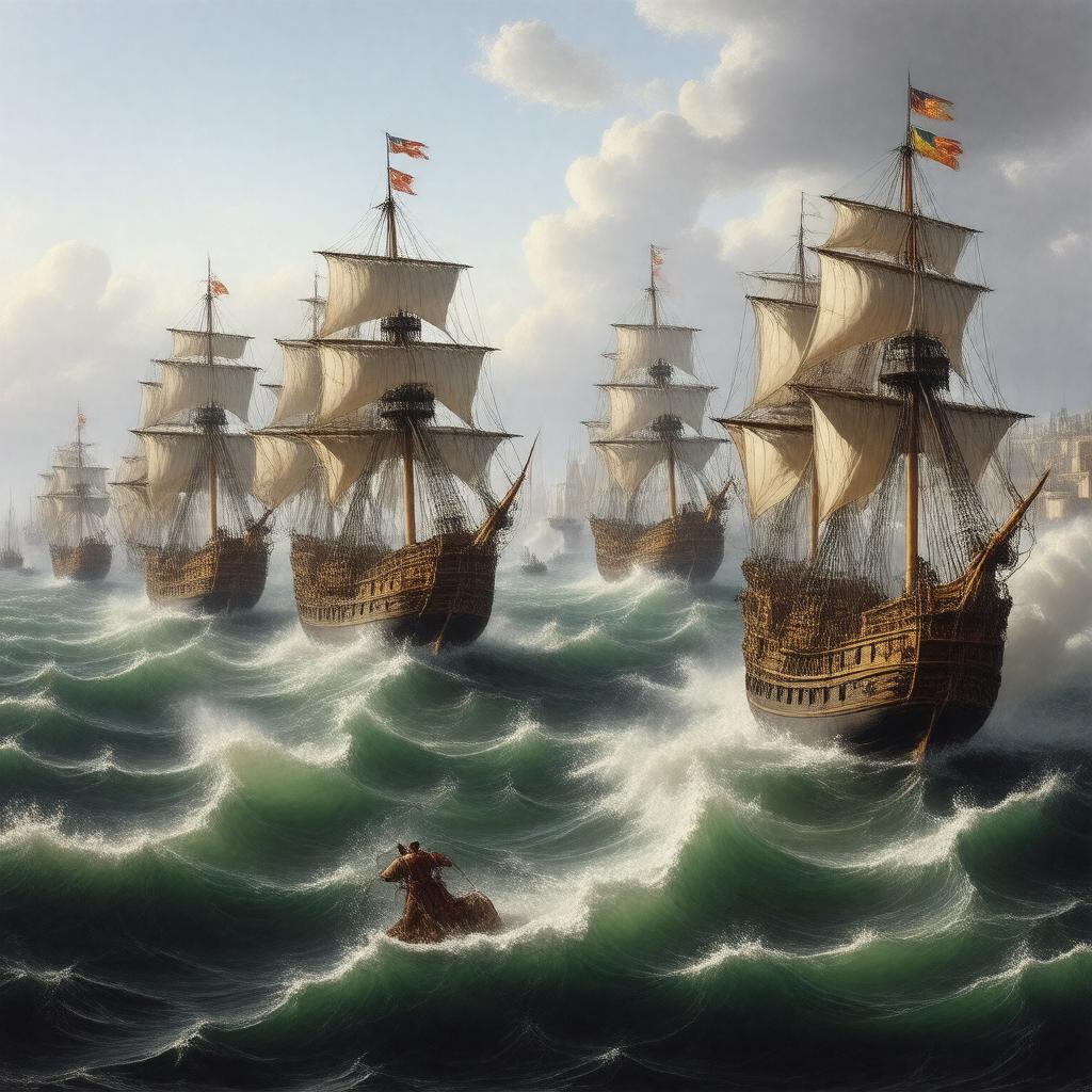 AI-created image of Battle of Cape Ortegal