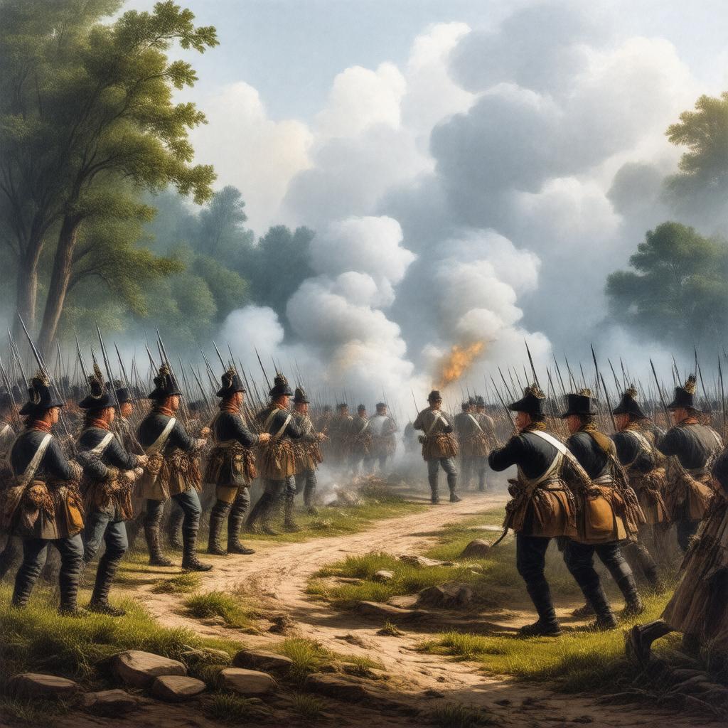 AI-created image of Battle of Concord (American Revolutionary War)