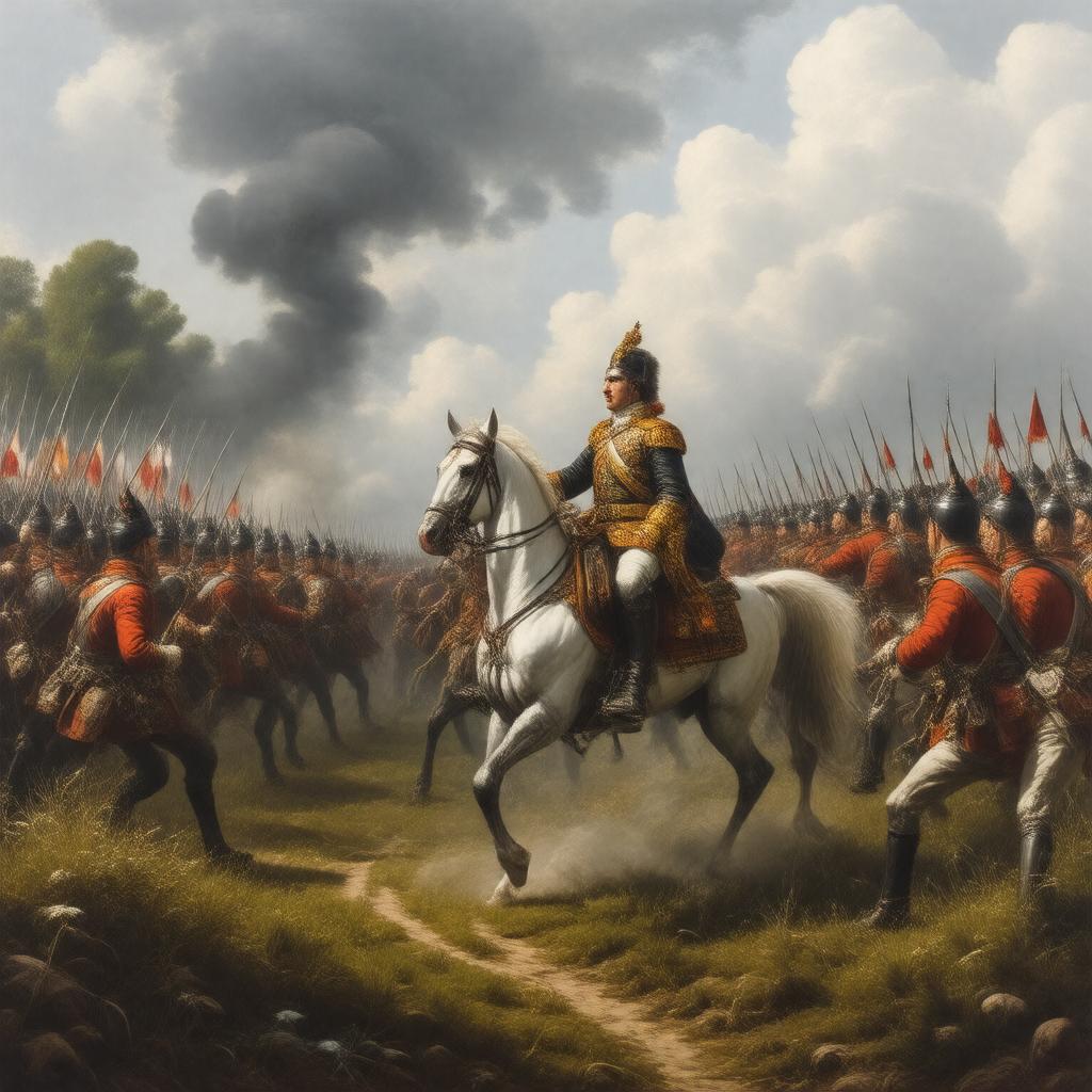 Click to view larger image AI-created image of Battle of Dettingen