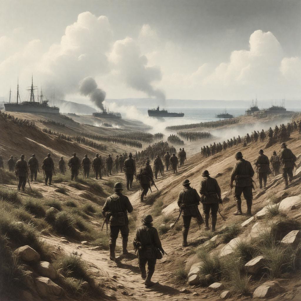 AI-created image of Battle of Gallipoli