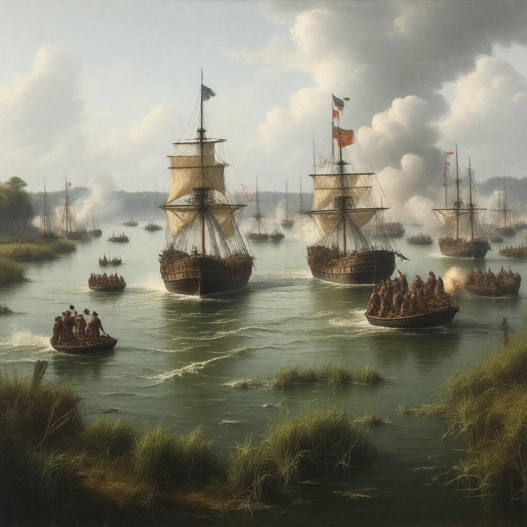AI-created image of Battle of Lake Borgne