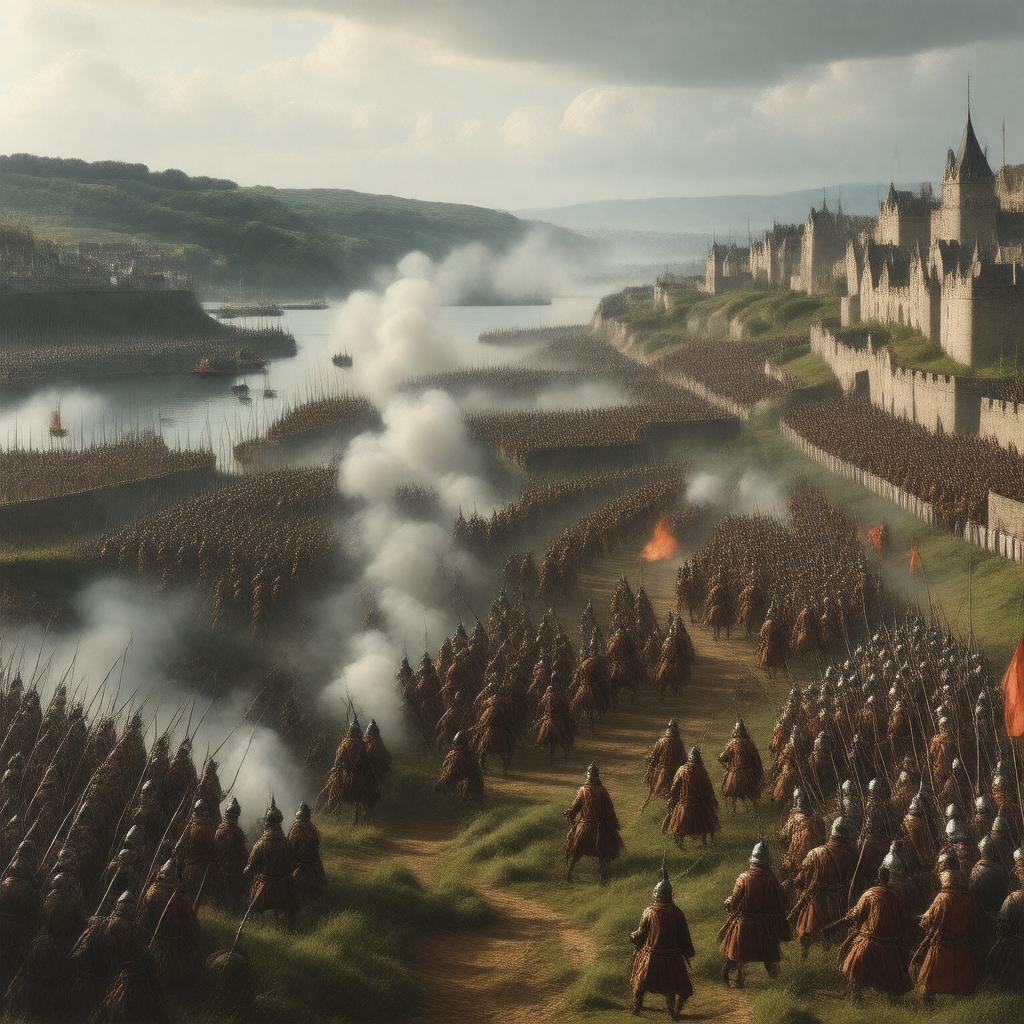 AI-created image of Battle of Plymouth 1643