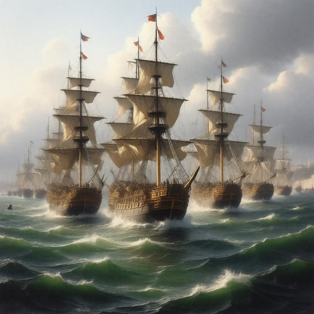 AI-created image of Battle of Trafalgar