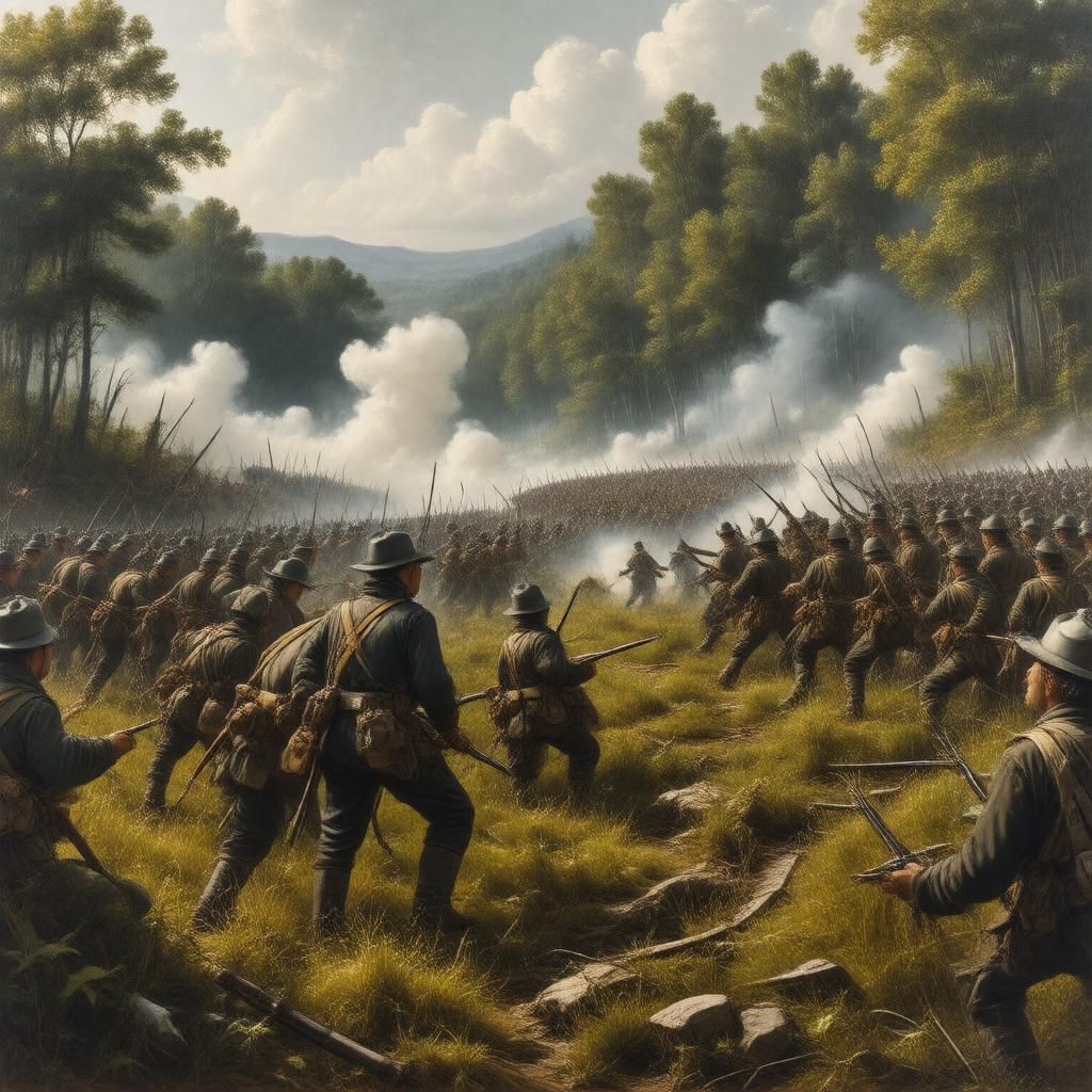 Click to view larger image AI-created image of Battle of Wilson's Creek
