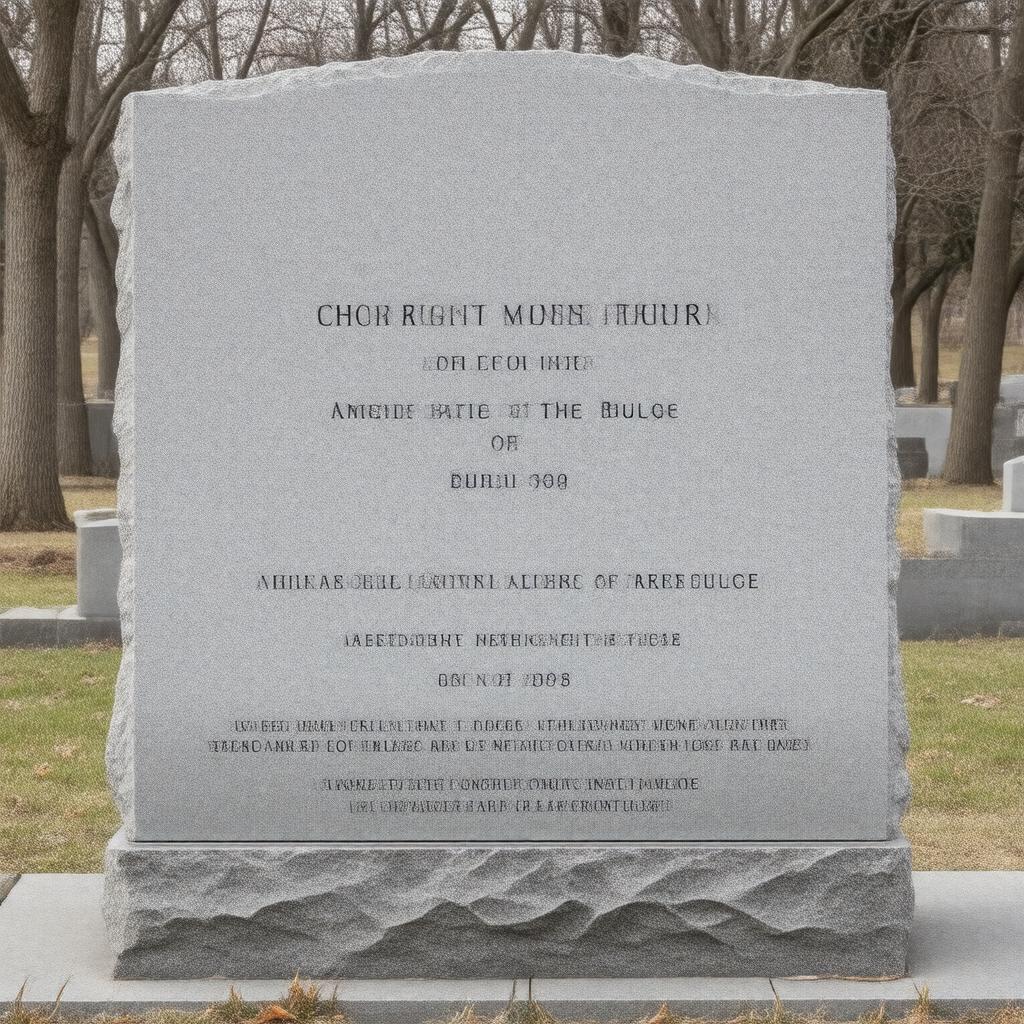 Click to view larger image AI-created image of Battle of the Bulge Memorial
